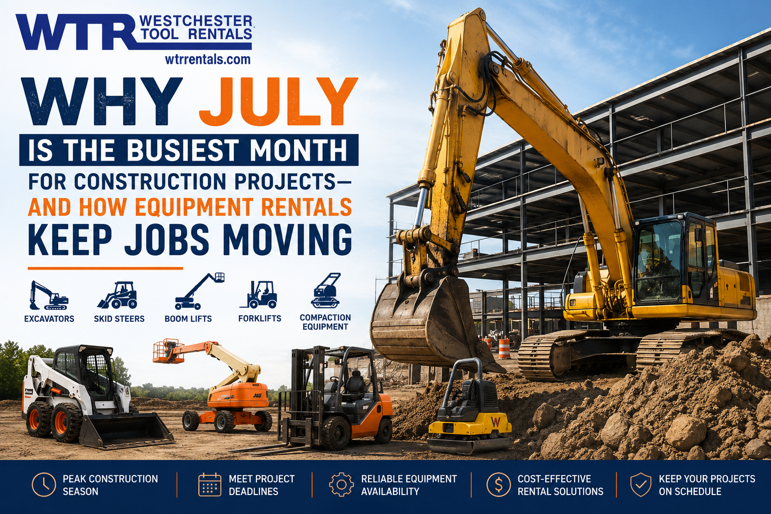 Why July Is the Busiest Month for Construction Projects—and How Equipment Rentals Keep Jobs Moving